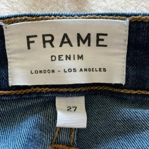 Frame Le Skinny De Jeanne Jeans In Blue Size 27 - Picture 11 of 11